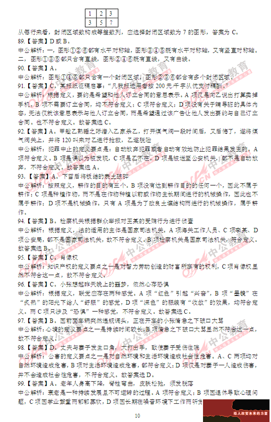 陜西公務(wù)員考試行測 